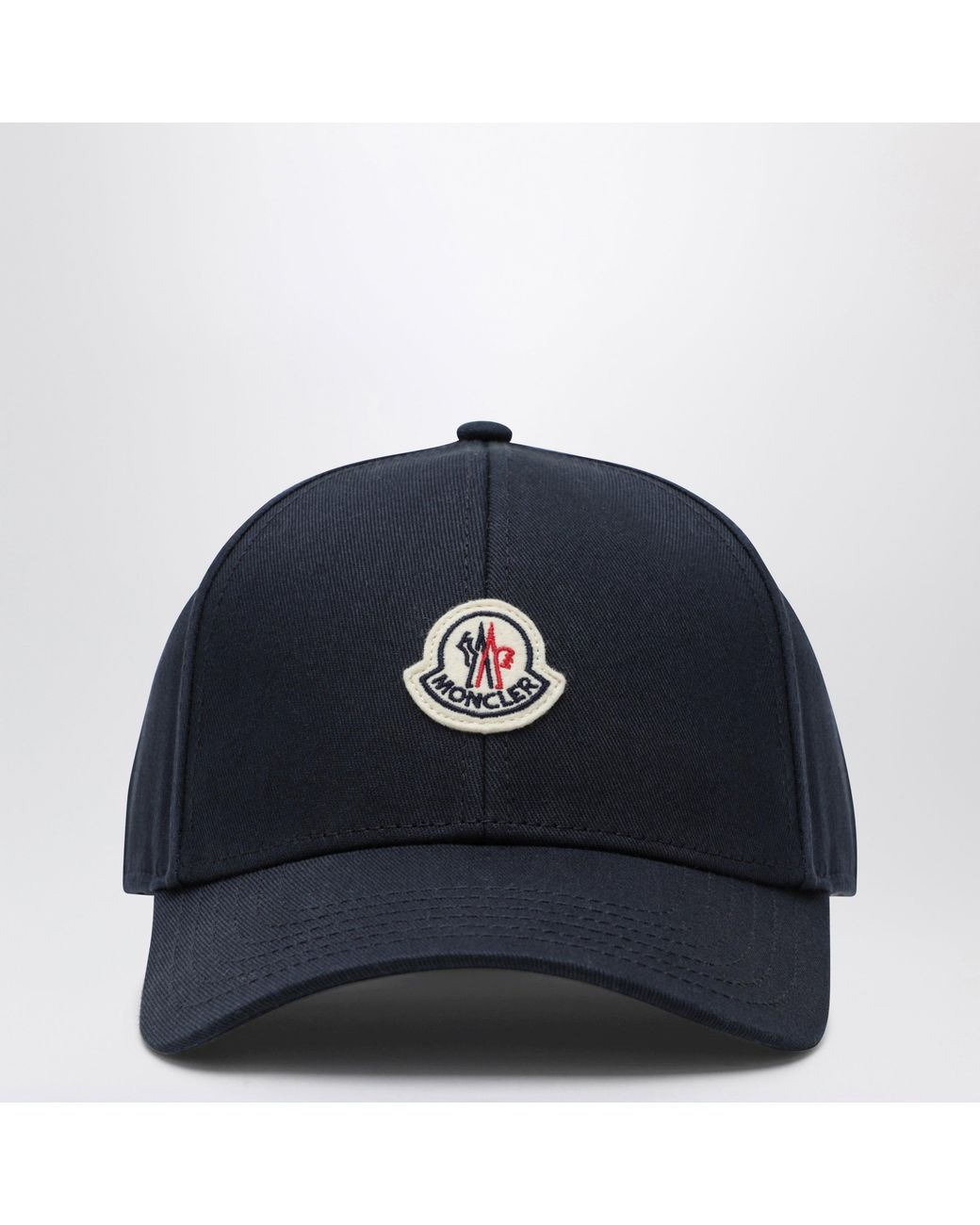 Moncler Blue Baseball Cap With Front Patch for men