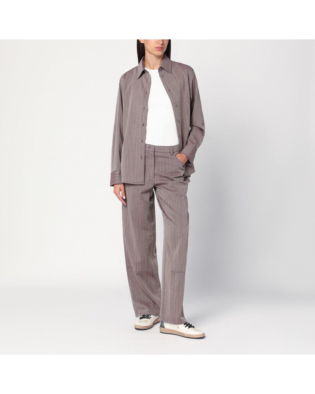 Golden Goose Deluxe Brand Gray Garnet Shirt