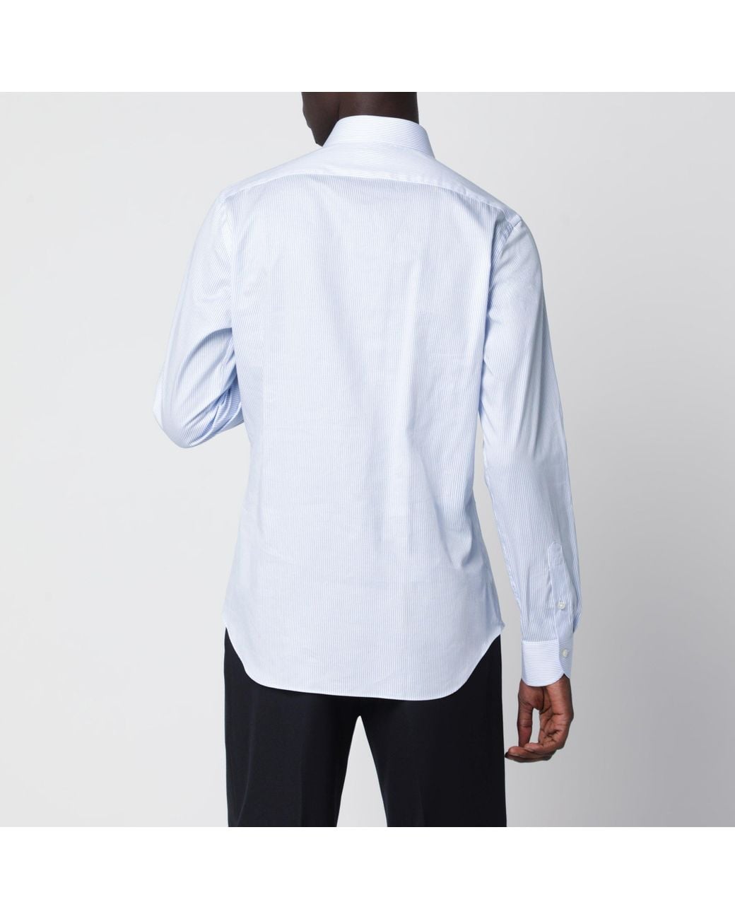 Xacus White Striped Travel Shirt for men