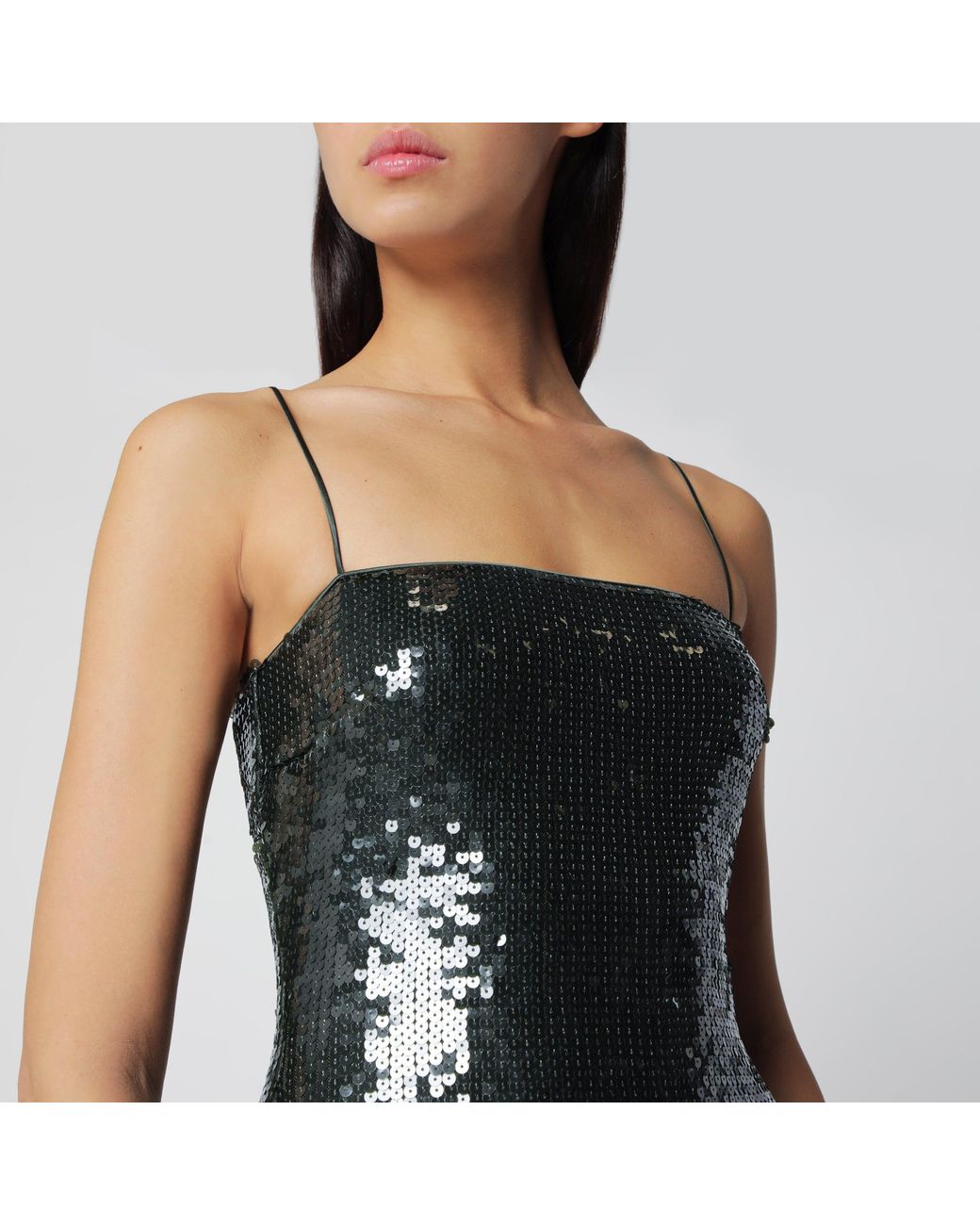 ROTATE BIRGER CHRISTENSEN Black Sequined Maxi Dress