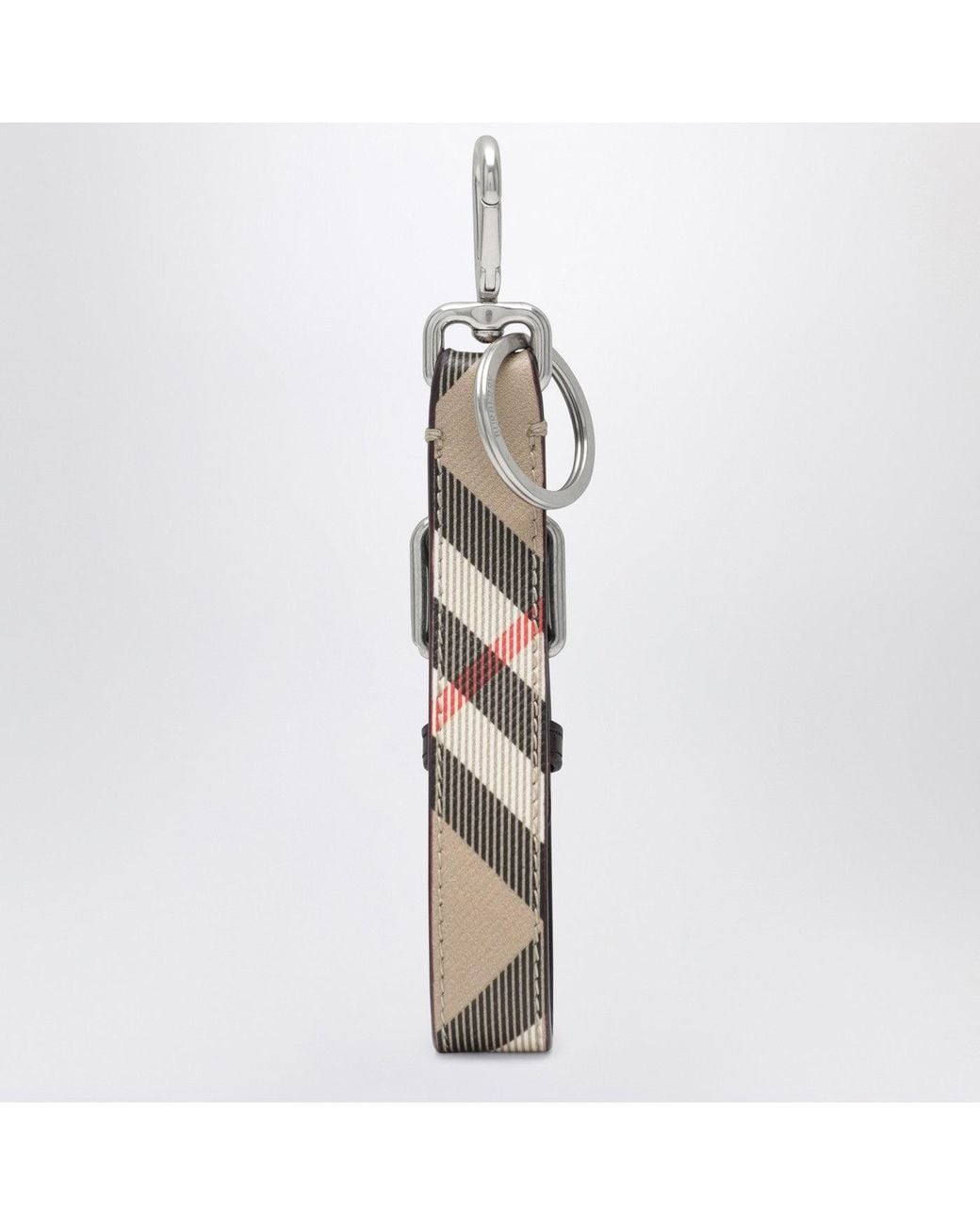 Burberry Metallic Check Keychain for men