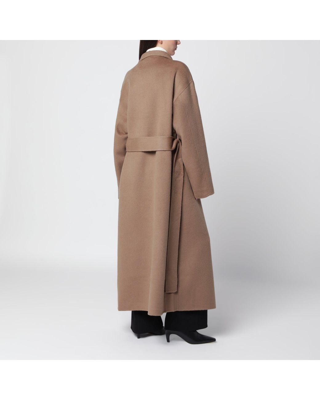 Almada Label Natural Mara Tan Double-Face Wool Coat