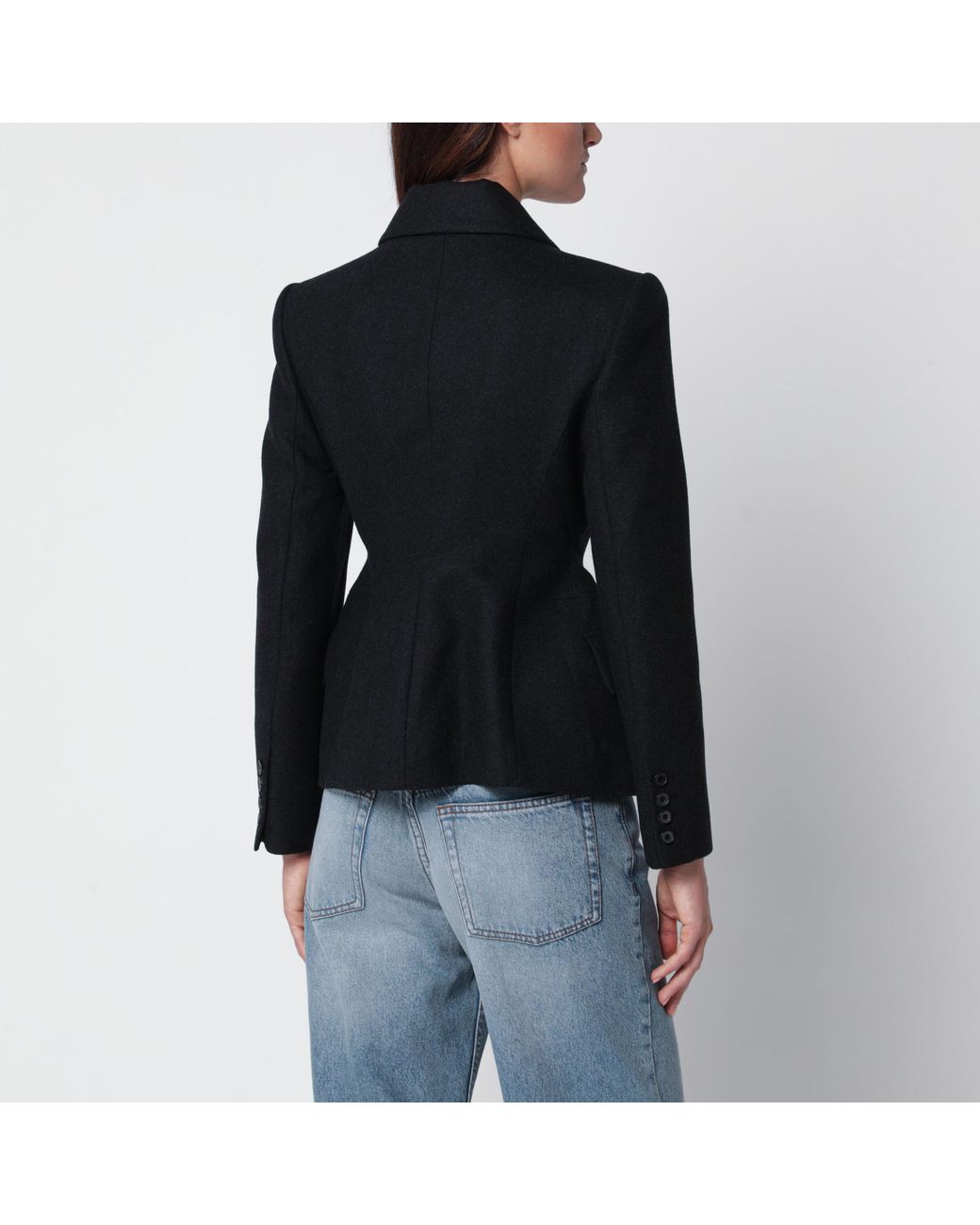 Source Unknown Black Single-Breasted Jacket
