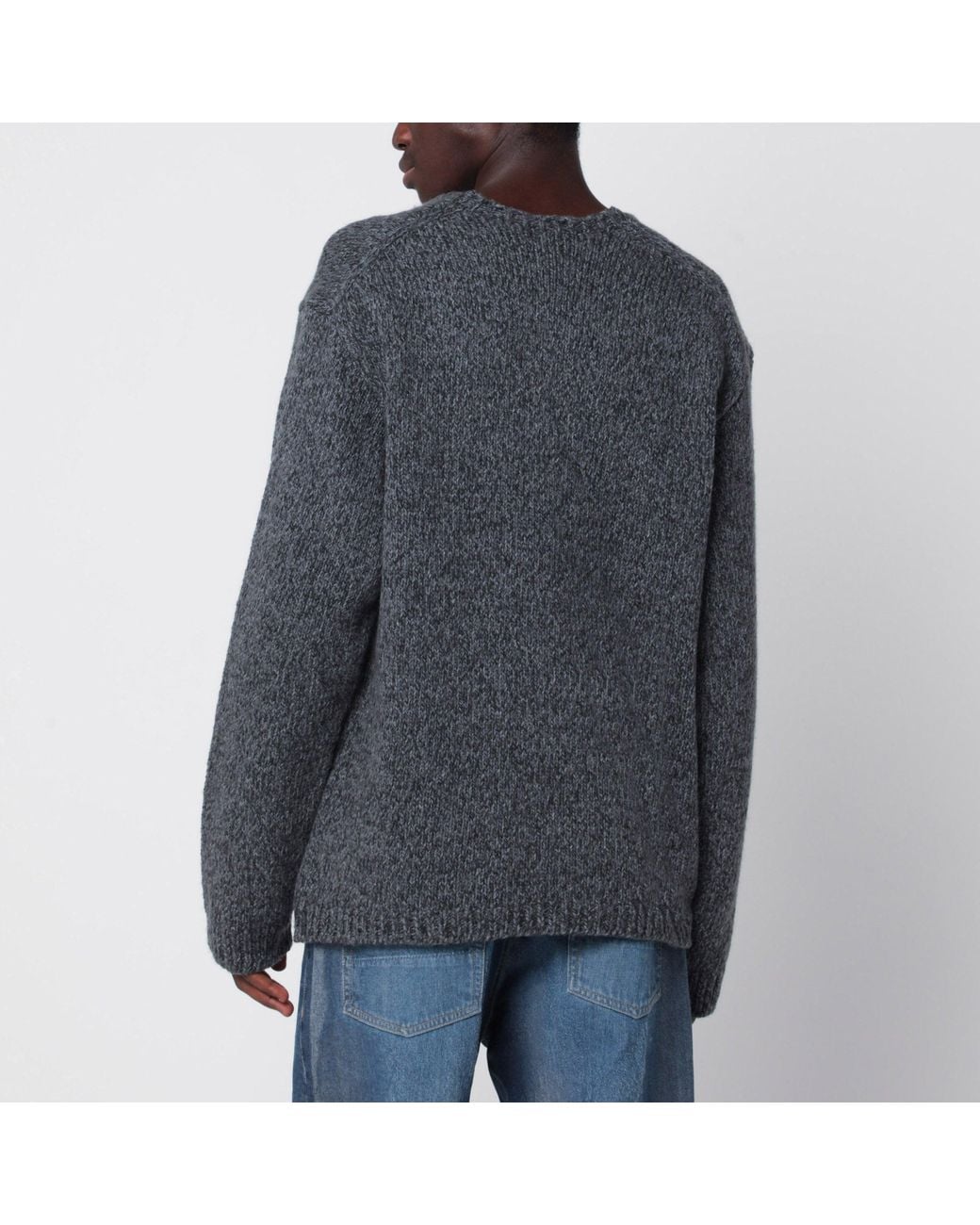 Our Legacy Gray Ash Wool Link Sweater for men