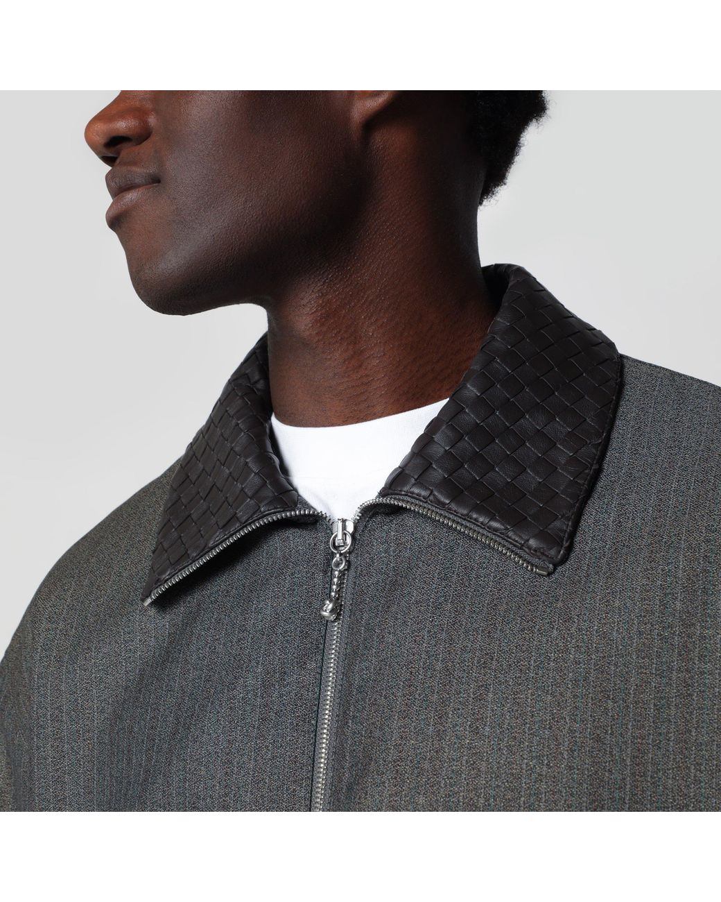 Bottega Veneta Black Striped Wool And Mohair Jacket for men