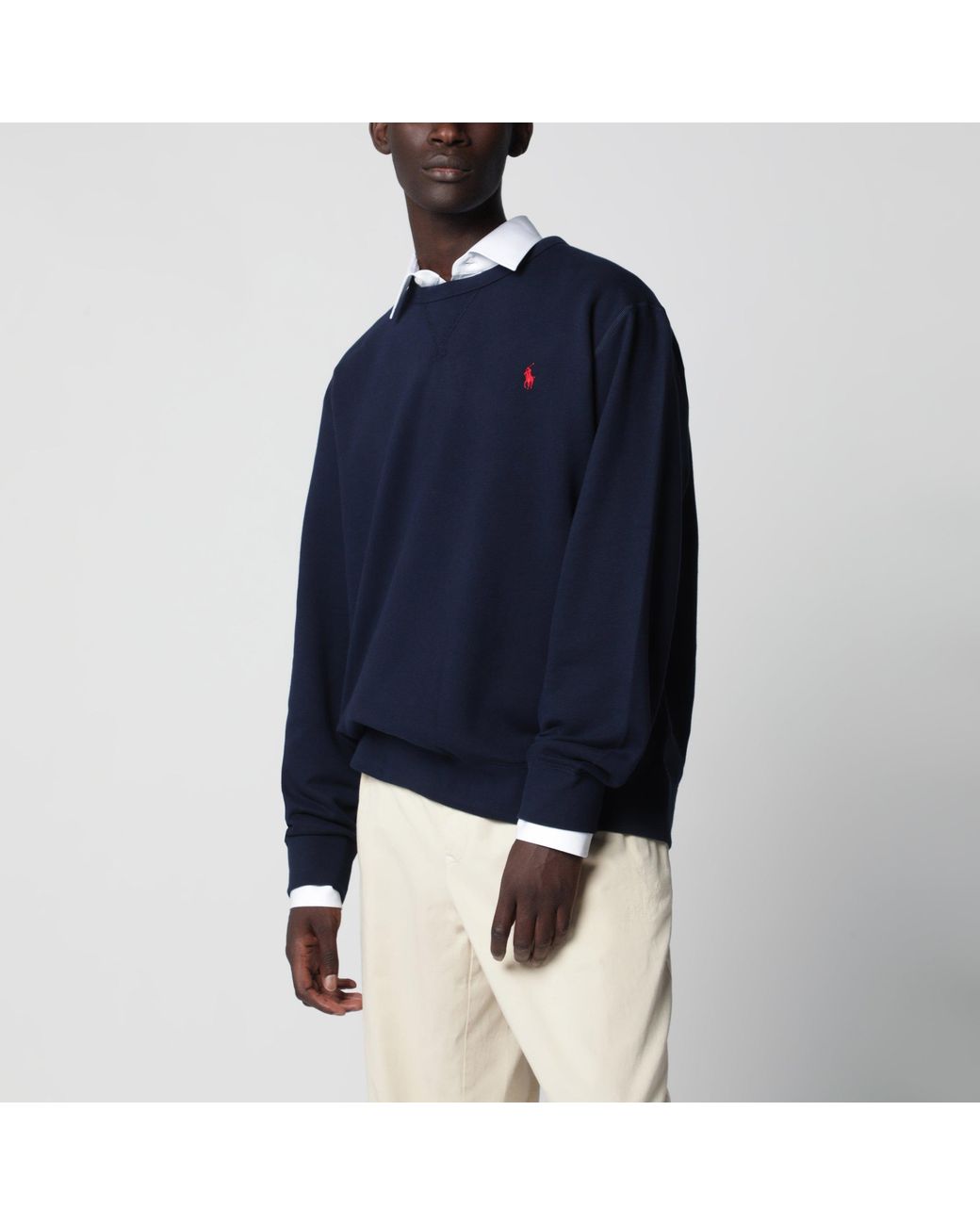 Polo Ralph Lauren Blue Cotton-Blend Crewneck Sweatshirt for men