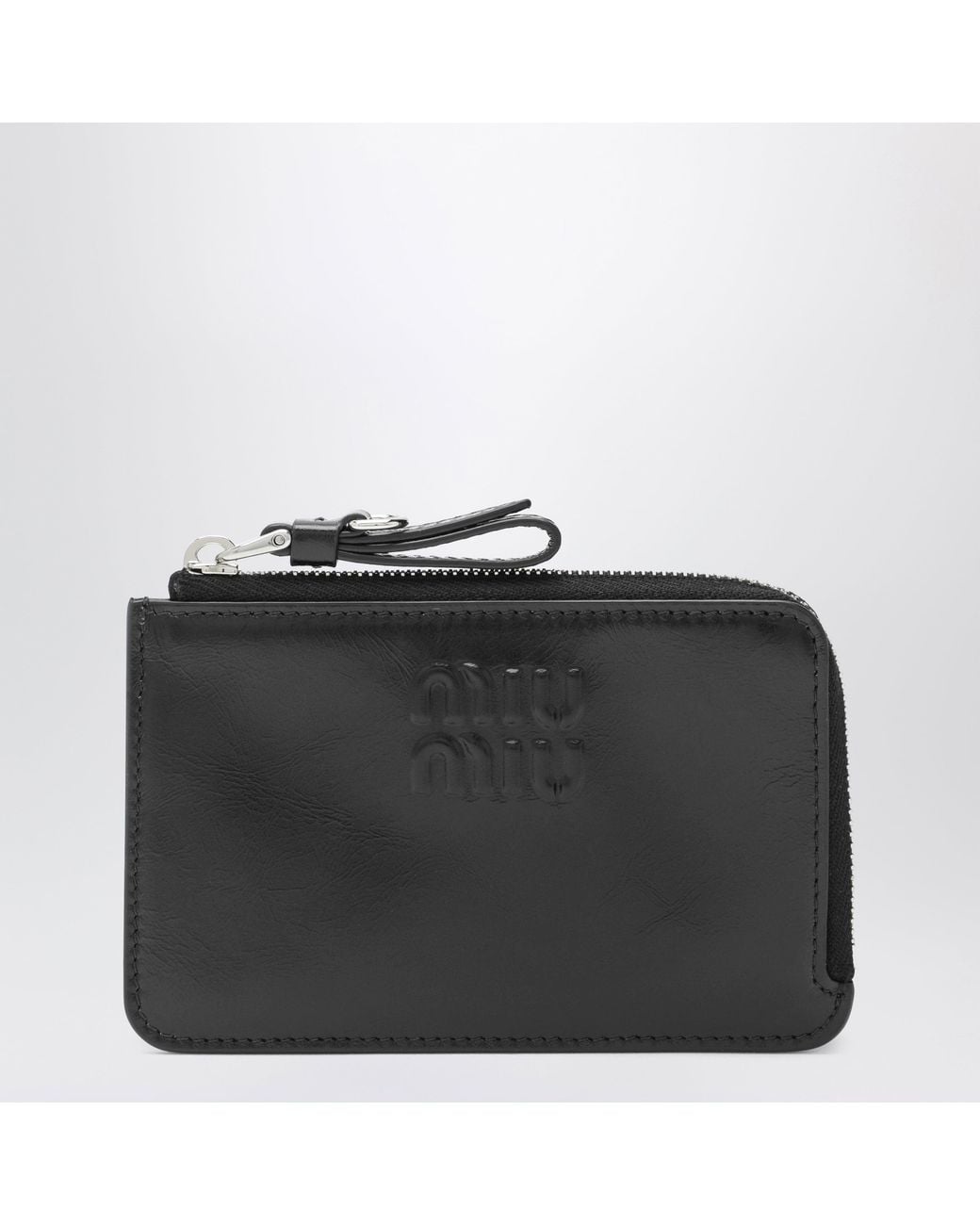 Miu Miu Black Zip Card Holder