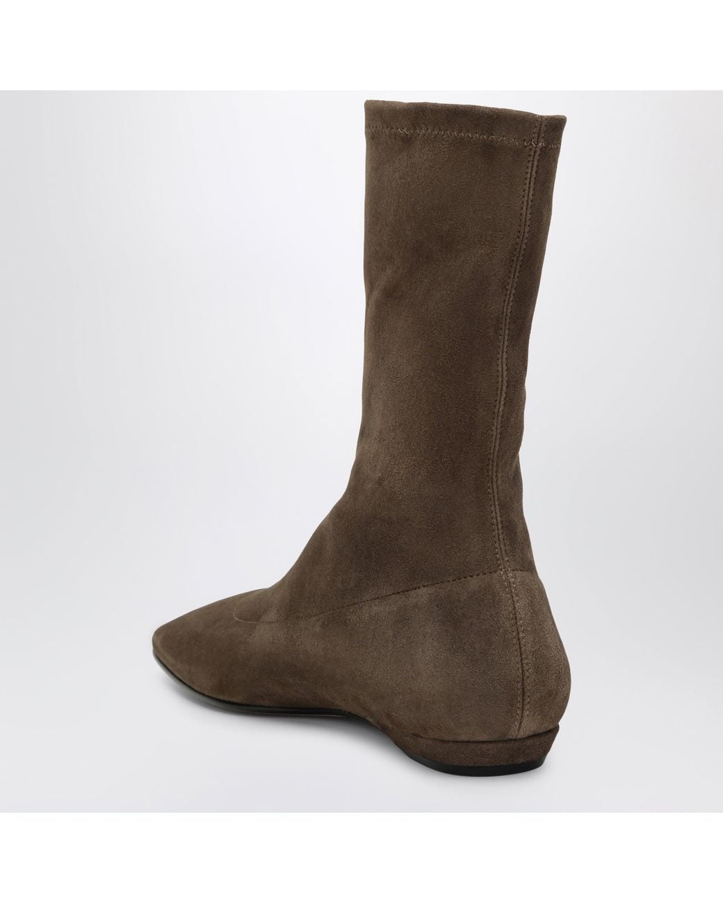 Square Boot Design The Row Cindy Stretch Ankle Boots in Brown | Lyst