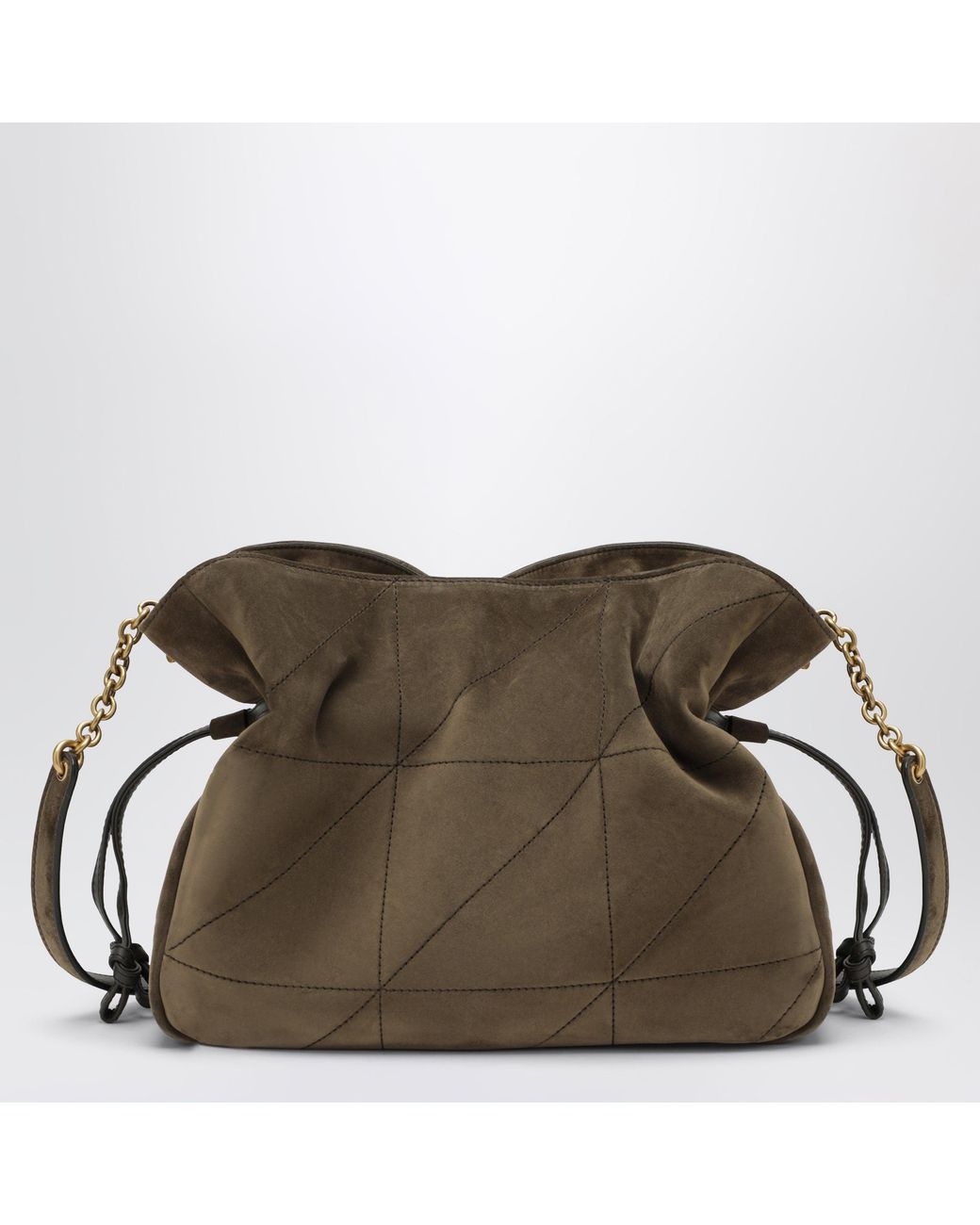 Saint Laurent Brown Jamie Suede Shoulder Clutch