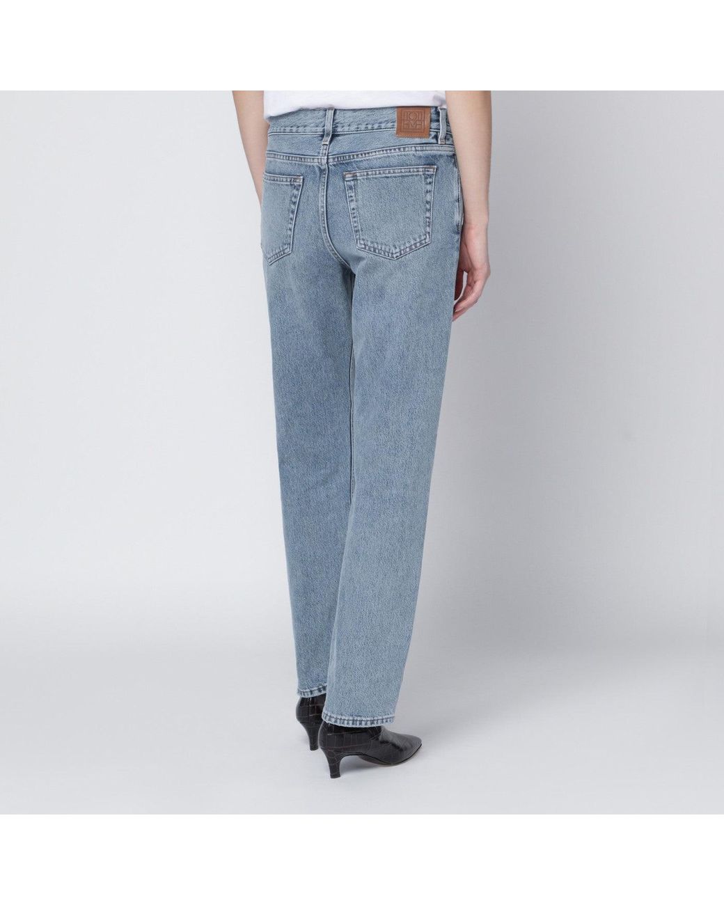 Totême Blue Washed-Effect Jeans