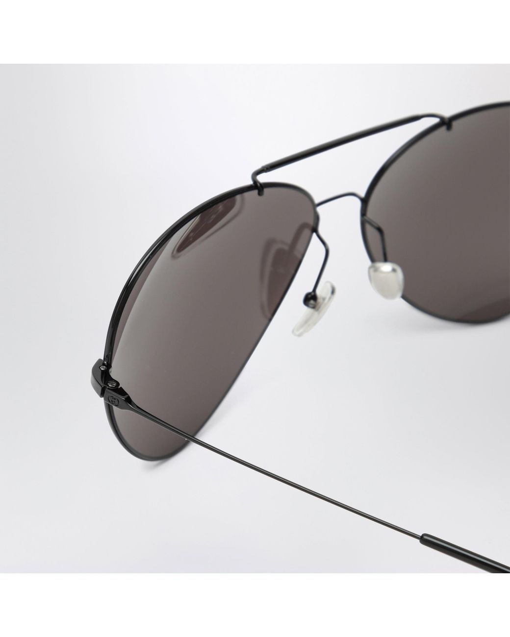Gucci Schwarze Pilotensonnenbrille in Gray für Herren