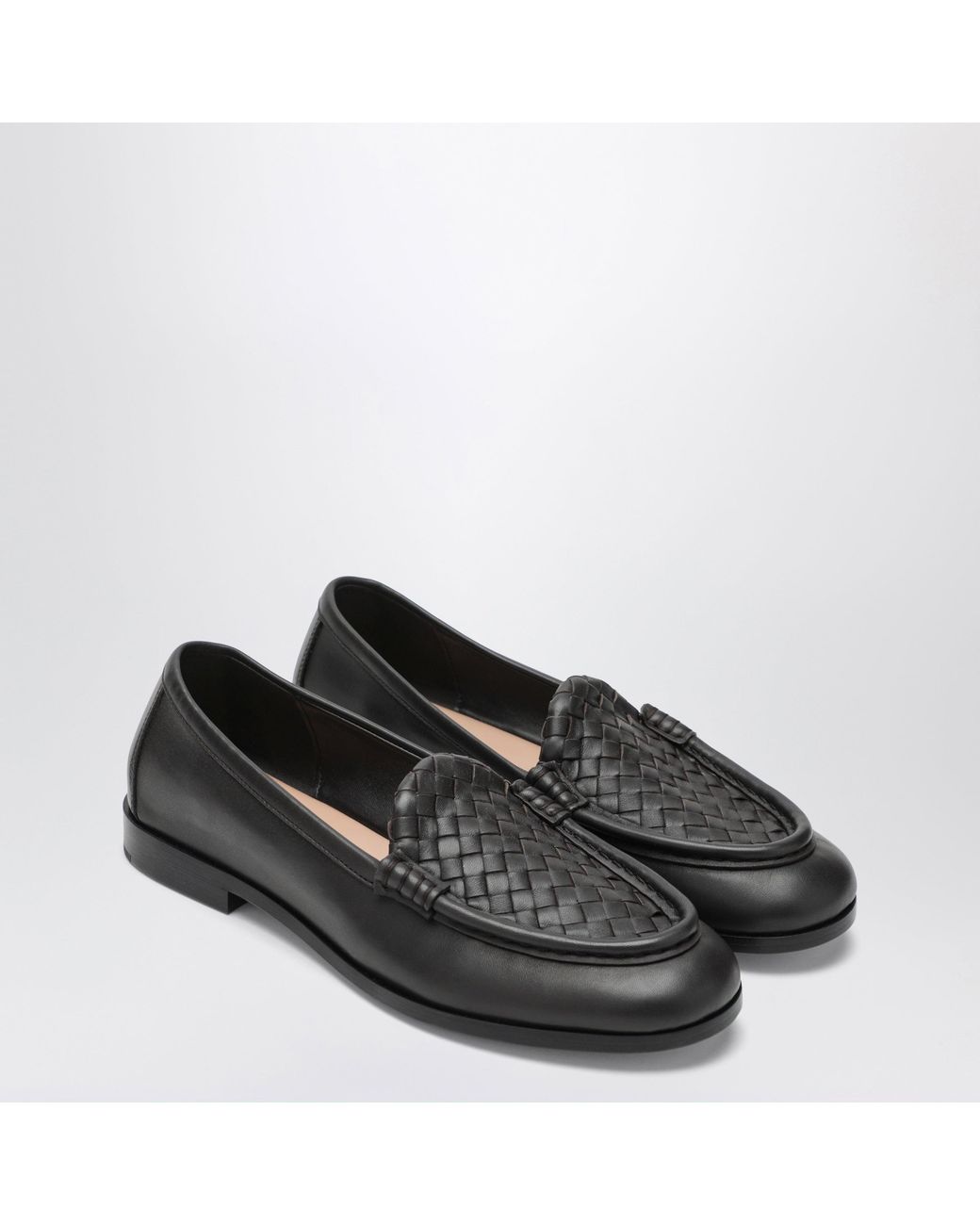 Bottega Veneta Black Silenzio Loafers