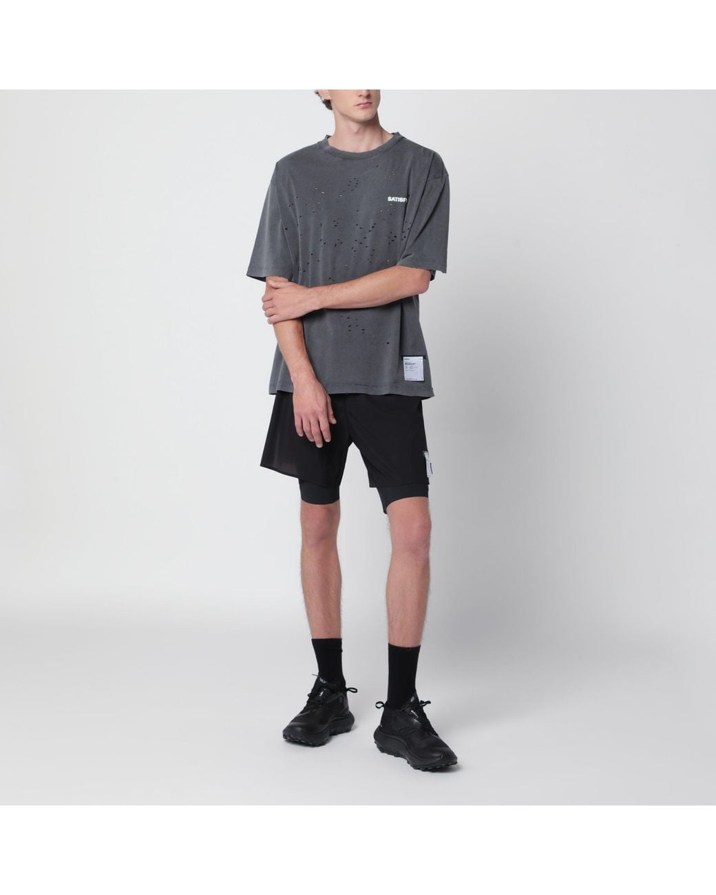 Satisfy Gray Aged Mothtech T-Shirt for men