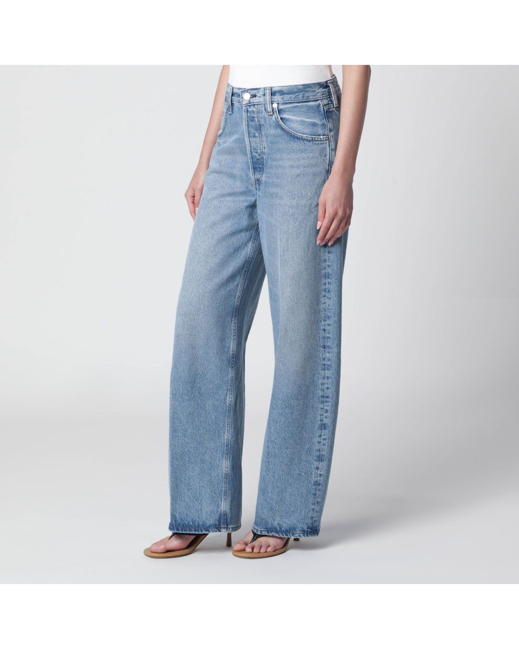 Citizens of Humanity Blue Cupid Wideleg Jeans