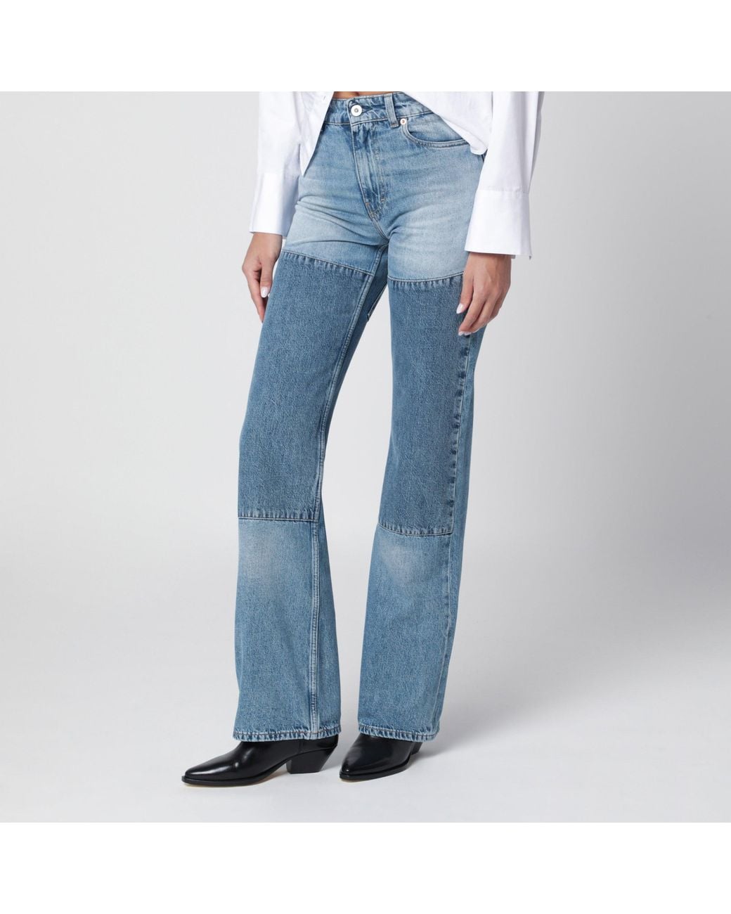Our Legacy Blue Jeans With Patchwork Panels