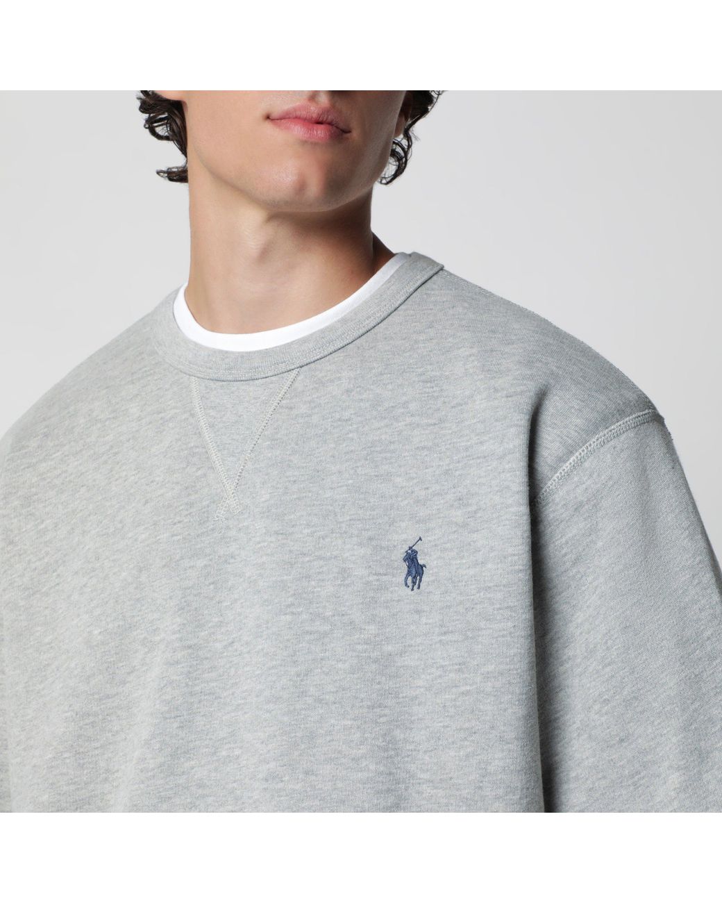 Polo Ralph Lauren Gray Cotton-Blend Crewneck Sweatshirt for men