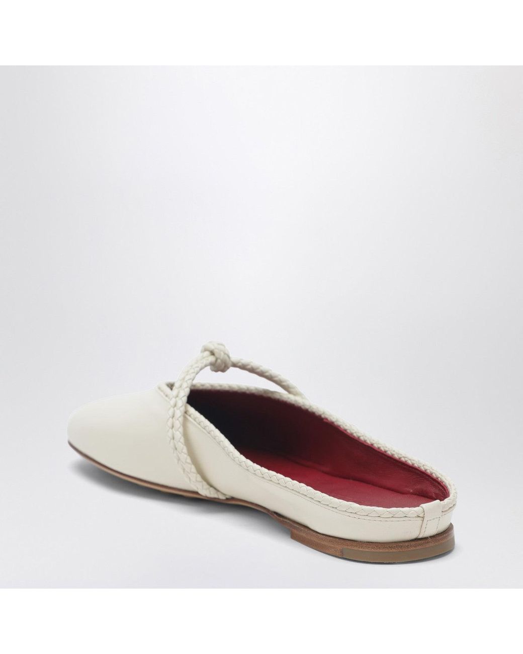 Bottega Veneta White Rosa Mules