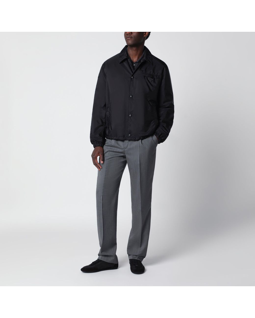 Prada Black Re-Nylon Blouson Jacket for men