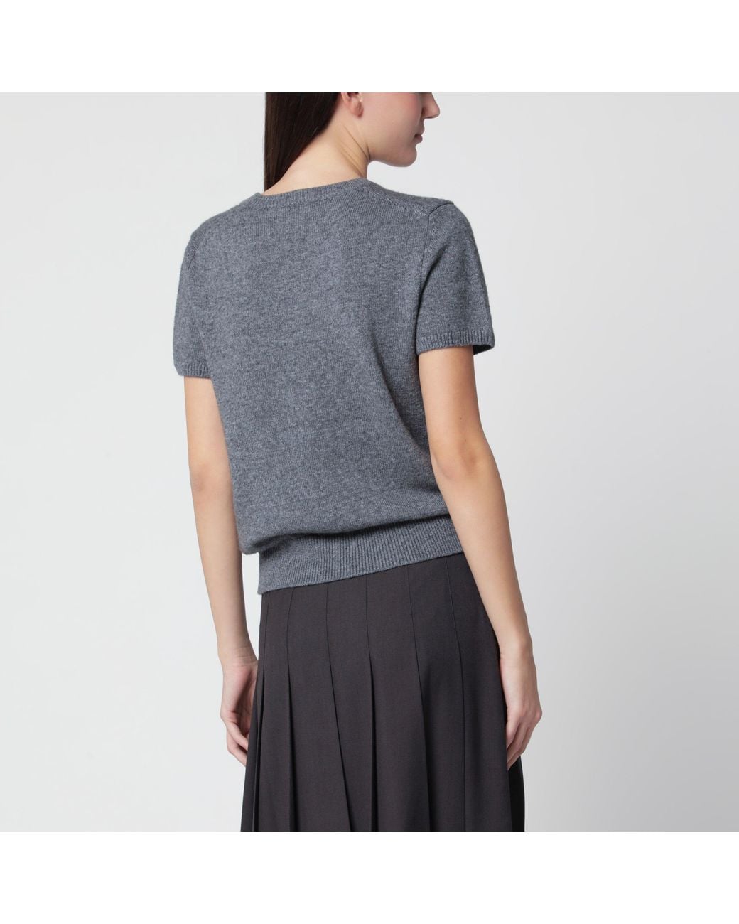 DUNST Gray Mélange Short-Sleeved Top
