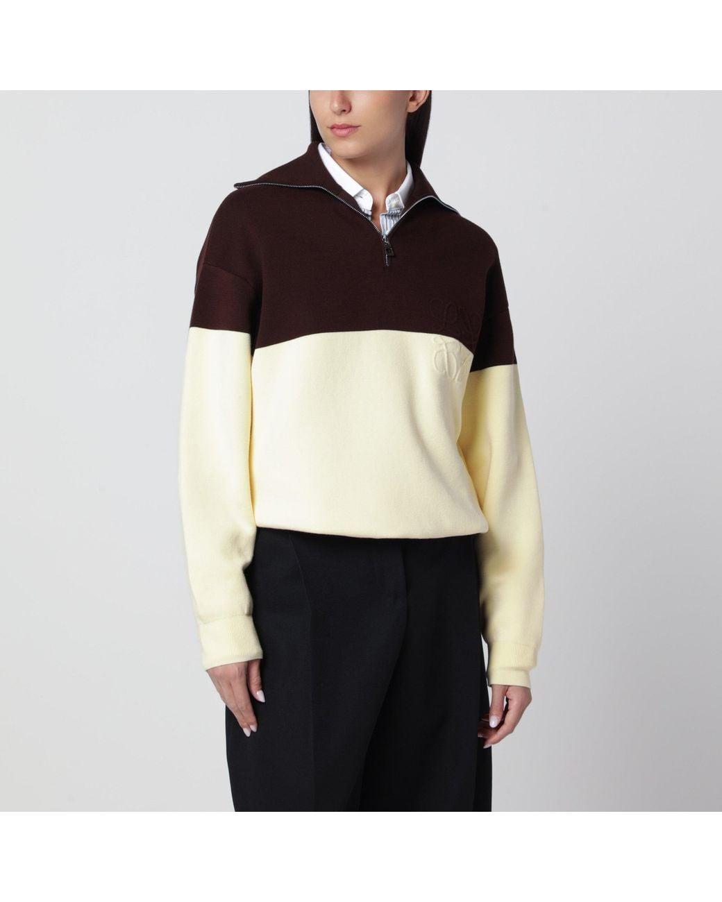 Loewe Black Two-Tone And Cotton Sweatshirt