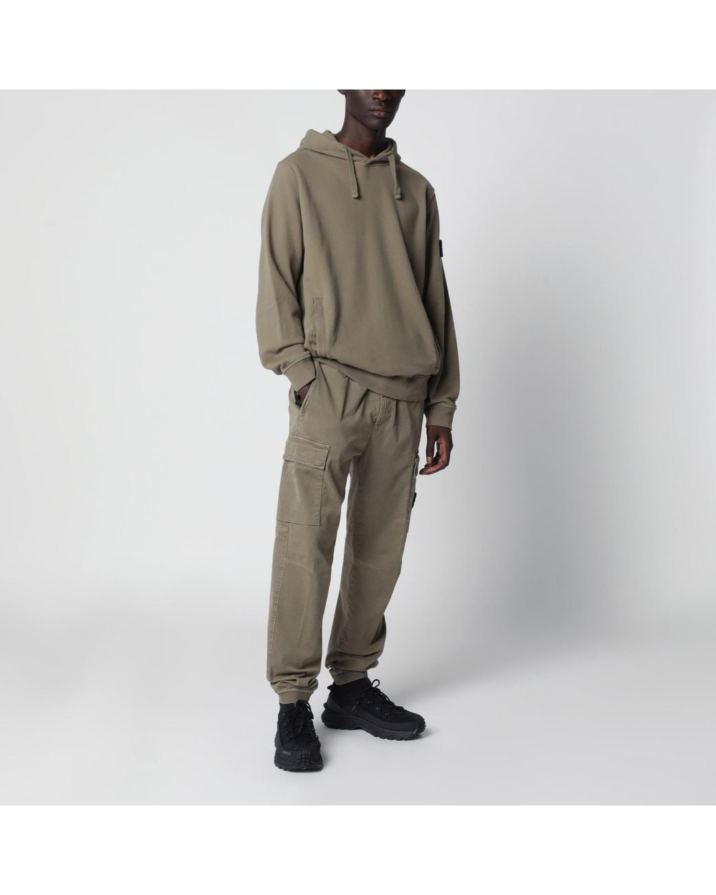 Stone Island Natural Military Cotton Trousers for men