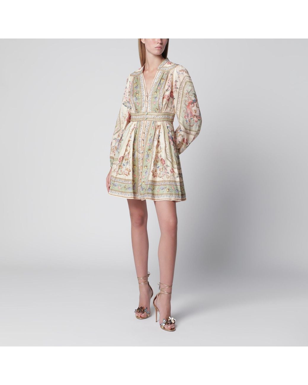 Zimmermann Natural Roselight Mini Dress