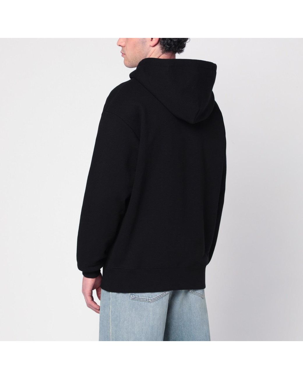 Valentino Black Sweatshirt With Le Chat De La Maison Patch for men