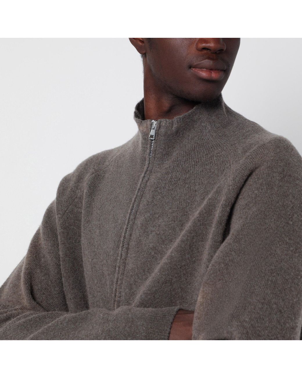 Our Legacy Gray Line Zip Cardigan for men