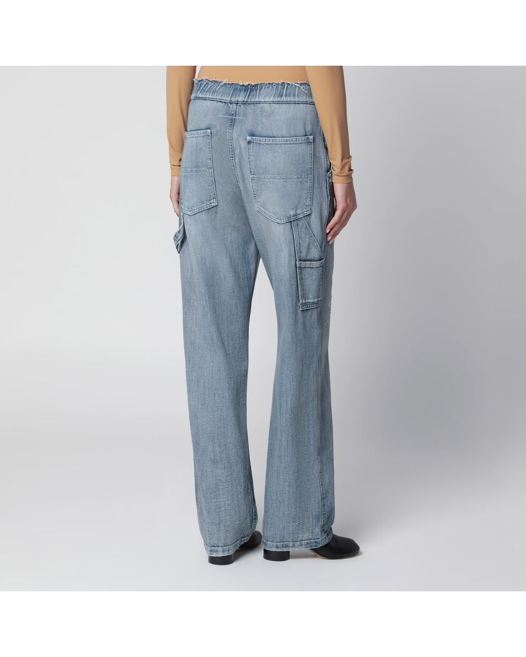 MM6 by Maison Margiela Blue Wide-Leg Jeans