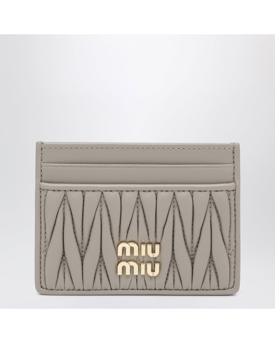 Miu Miu Gray Pomice Card Holder