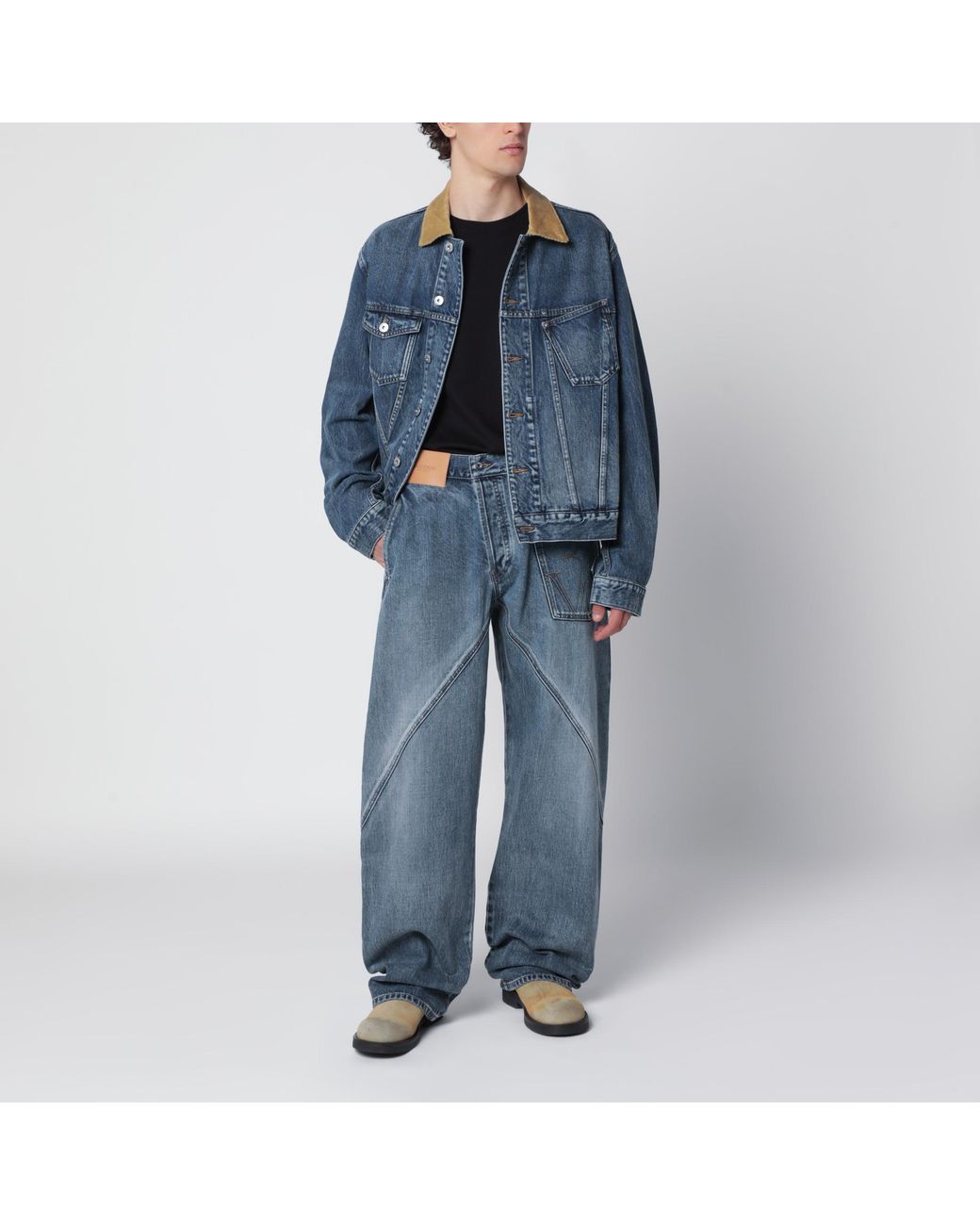 J.W. Anderson Blue Mid Twisted Workwear Jeans for men