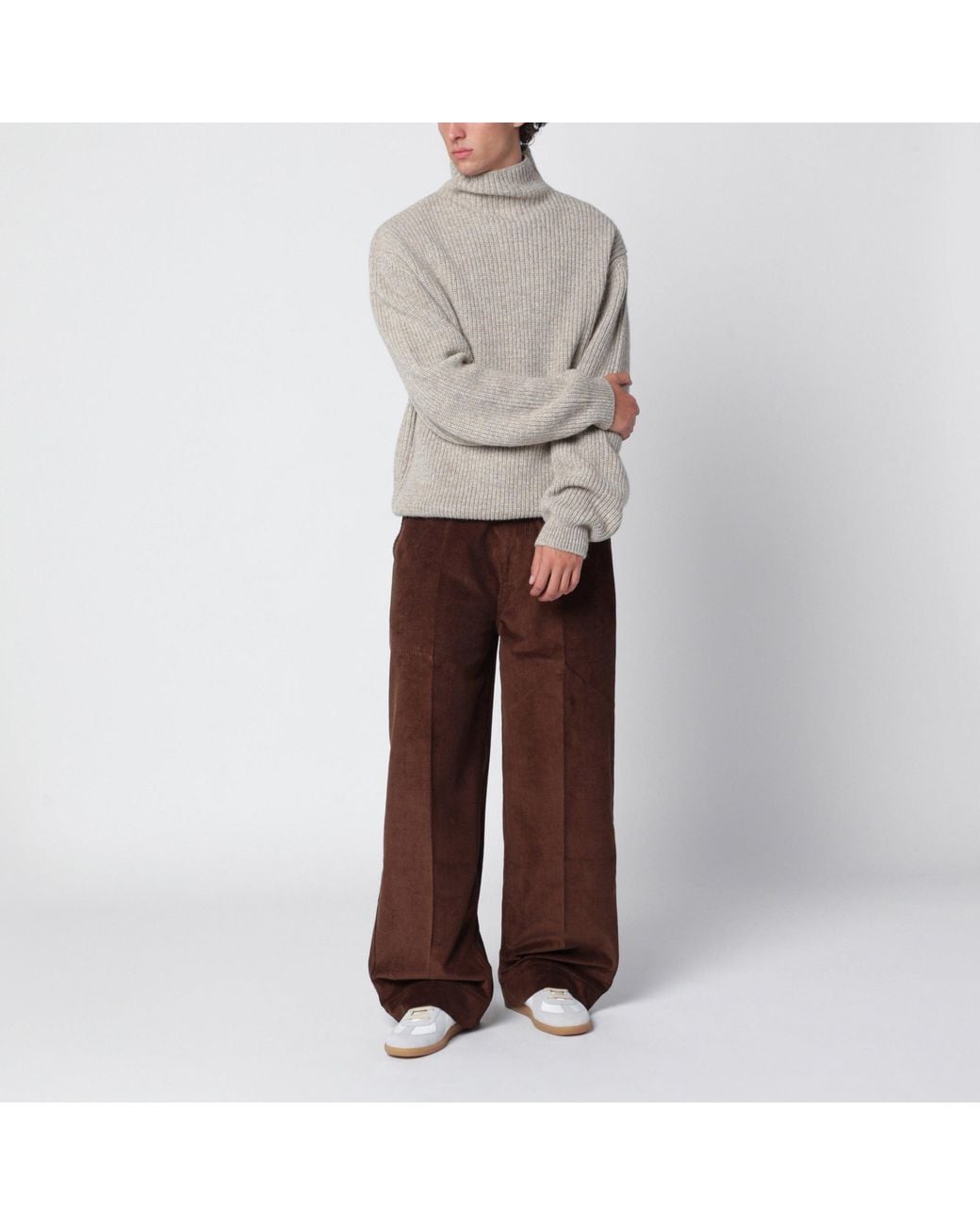 Lemaire Gray Yak And Alpaca Turtleneck Sweater for men