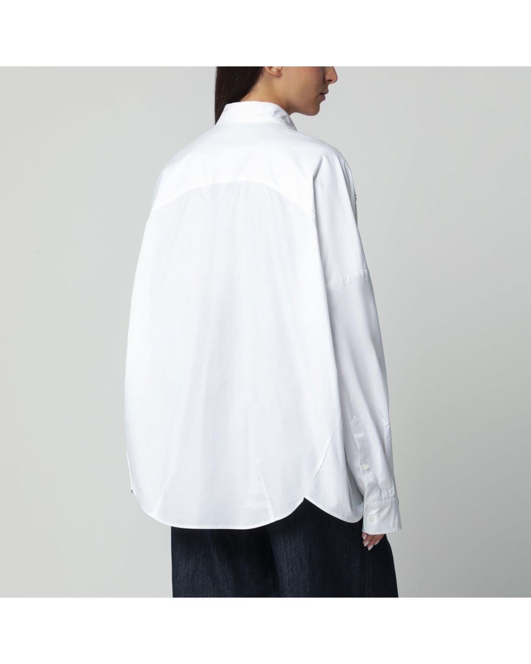 Dries Van Noten Blue Embroidered Cotton Shirt