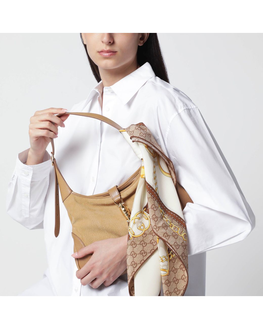 Gucci Metallic Printed Silk Crãªpe Carre