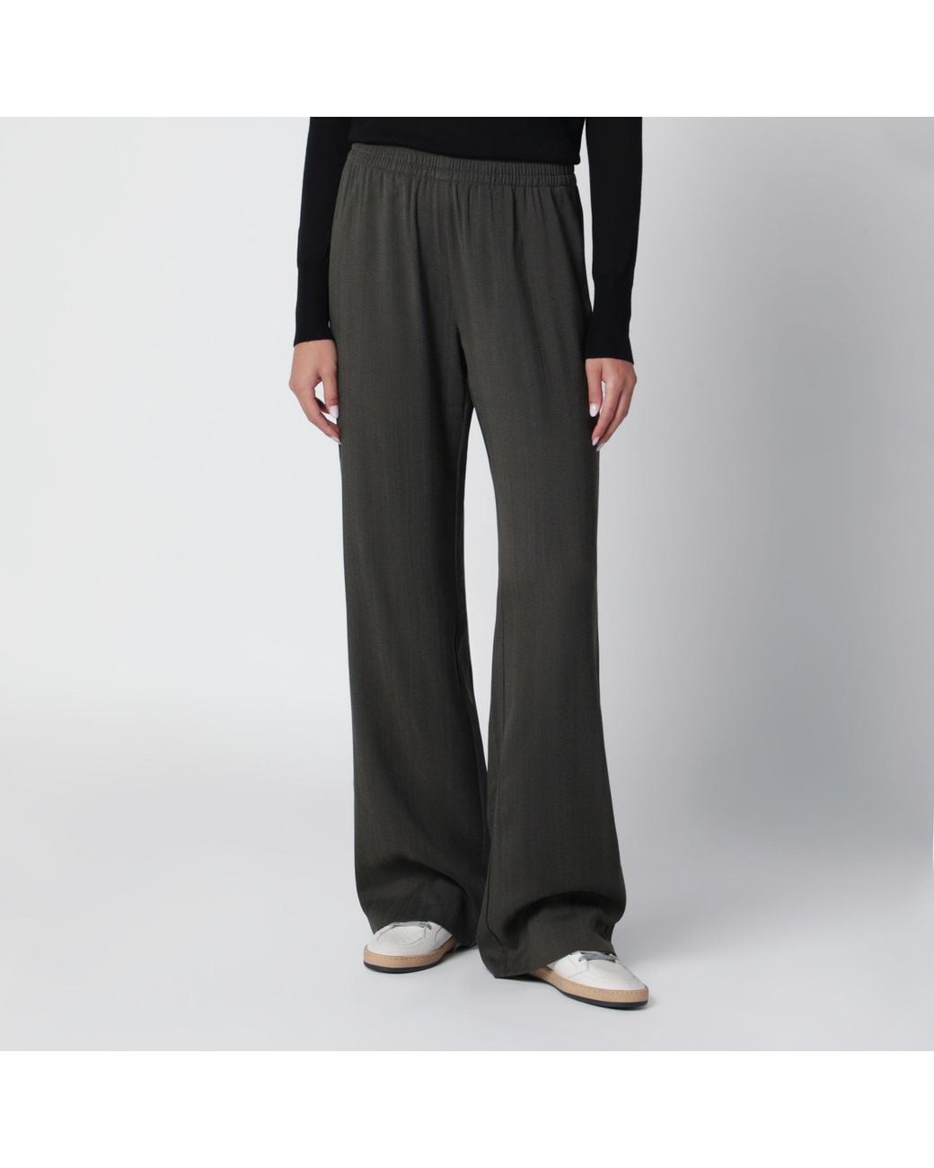 Golden Goose Deluxe Brand Black Dark Wool-Blend Trousers