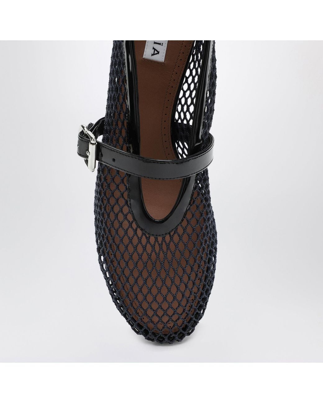 Alaïa Black Mary Jane 55 Midnight Mesh