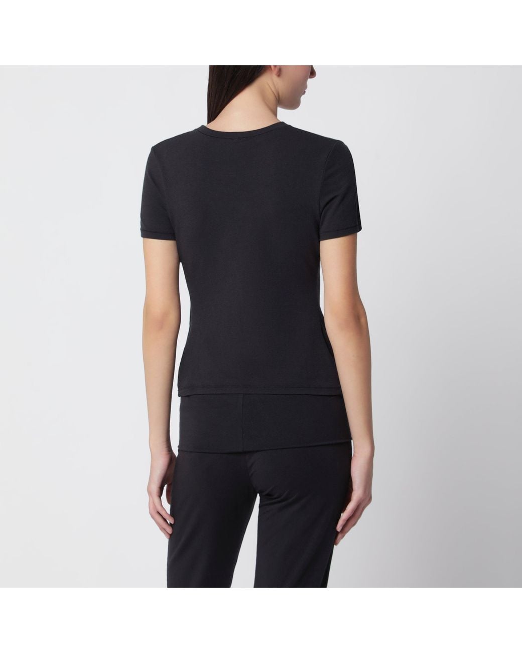 Skims Black Short-Sleeved T-Shirt