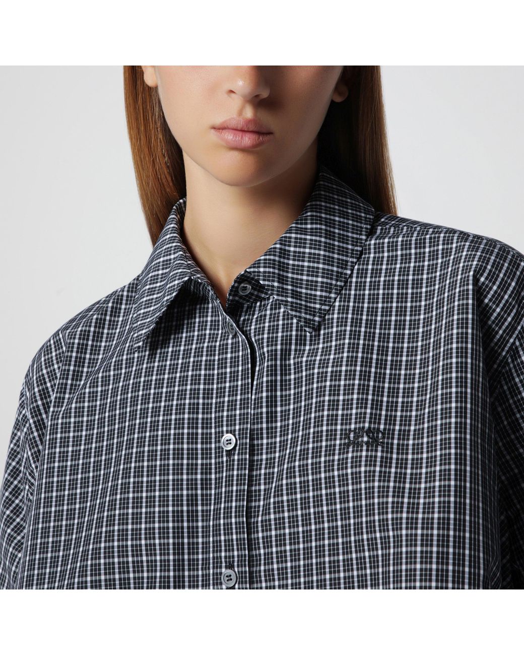 Loewe Blue Trapeze Checked Shirt