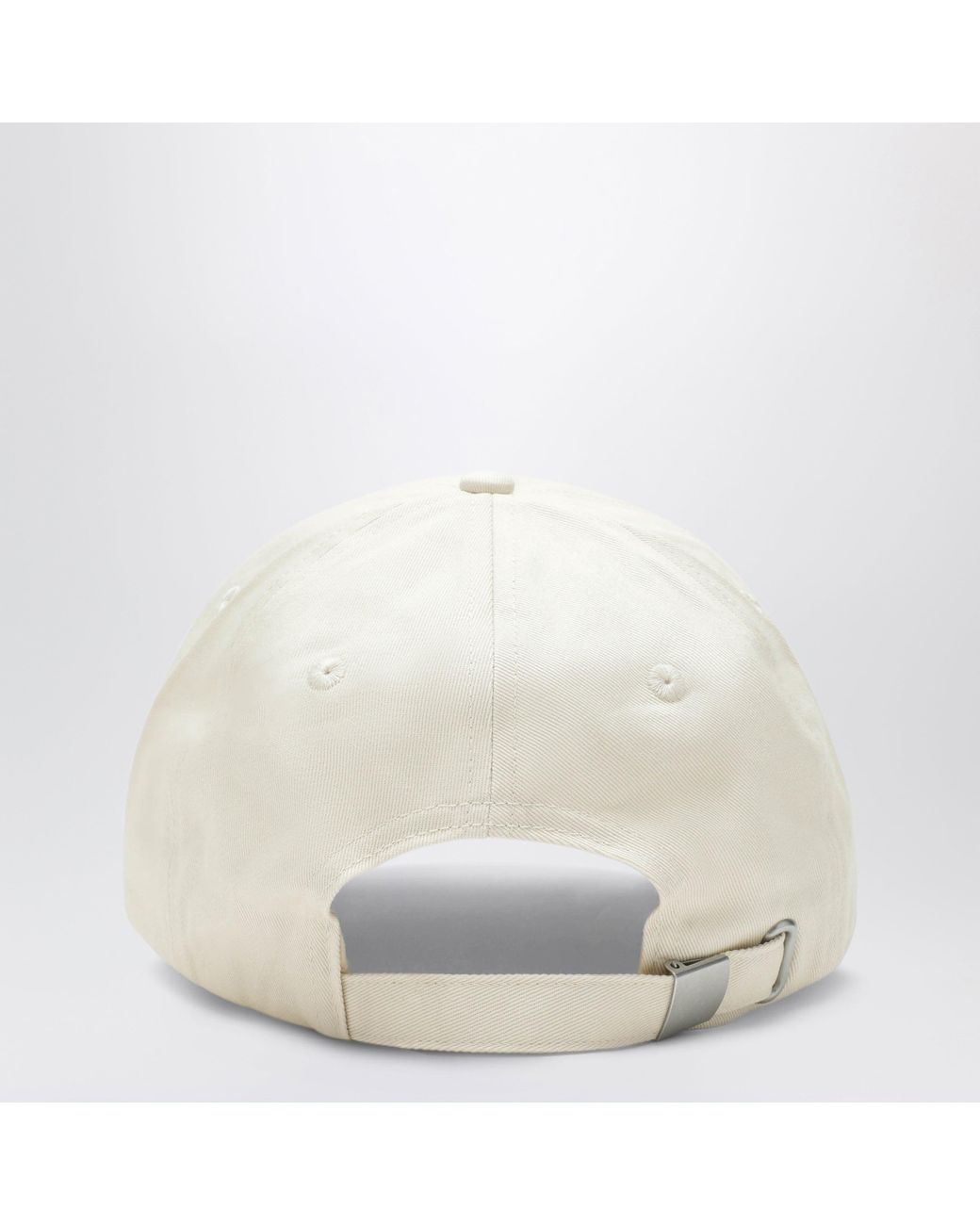 Anine Bing White Jeremy Cream Cotton Baseball Cap