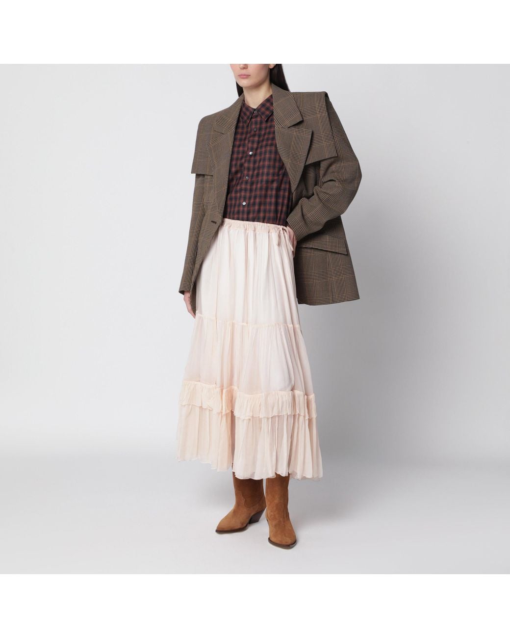 Chloé Brown Single-Breasted Tailored Jacket
