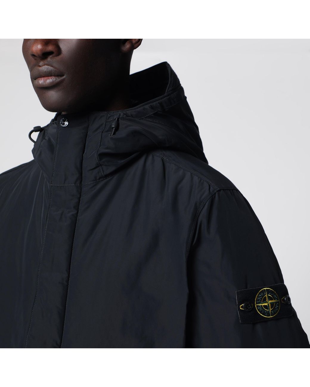 Stone Island Blue Padded Zip-Up Jacket for men