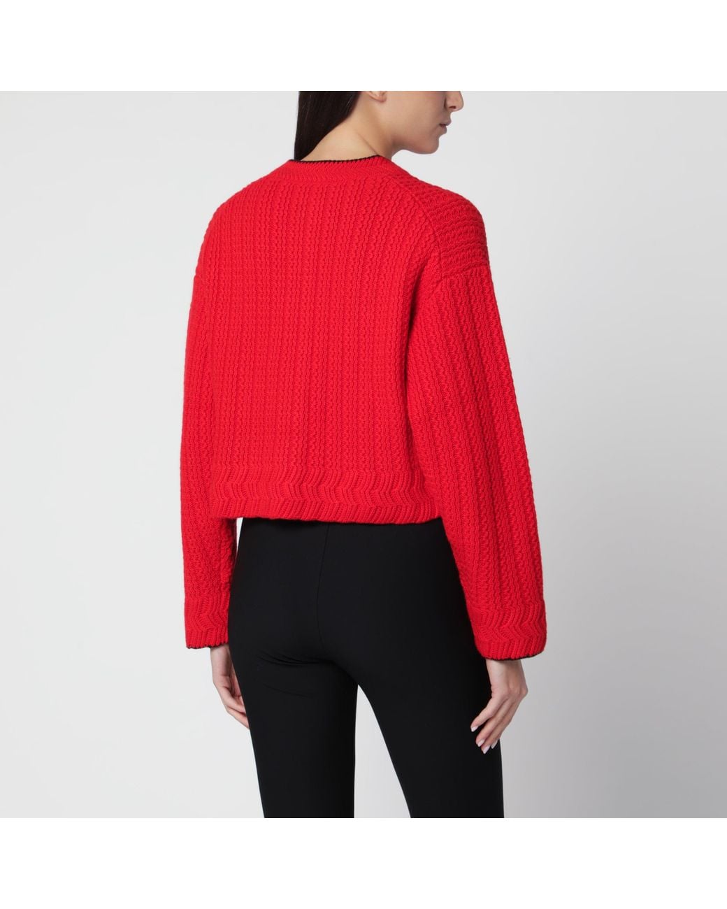 Chloé Red Wool And Cashmere Cardigan