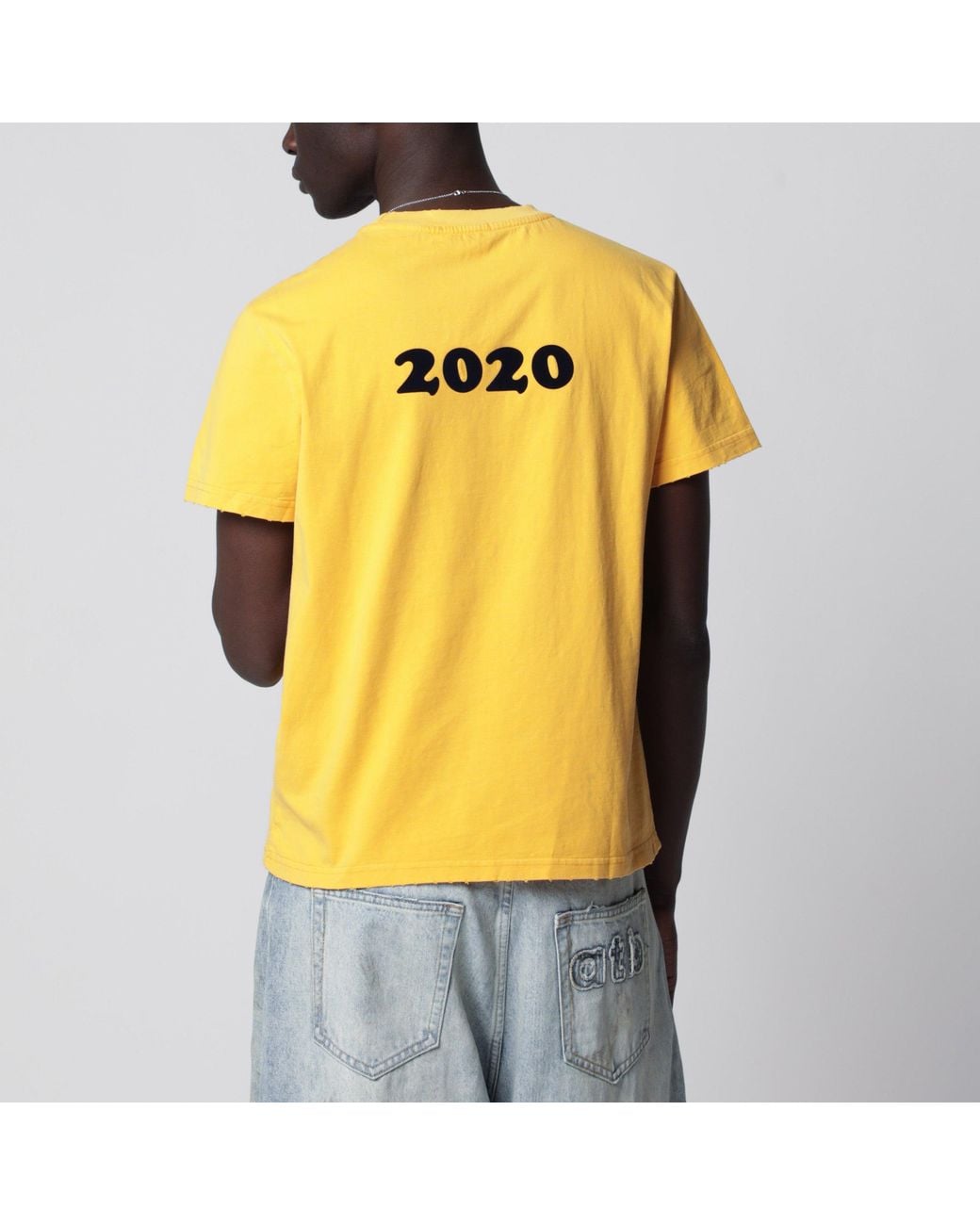 DAGGER Yellow Distressed I Dropped Out For T-Shirt for men