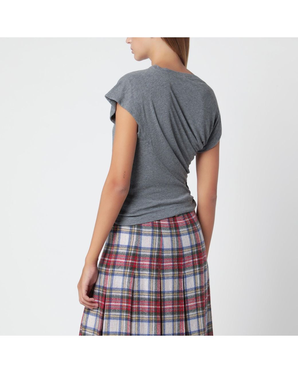Vivienne Westwood Gray Dark Melange Asymmetric Hebo T-Shirt