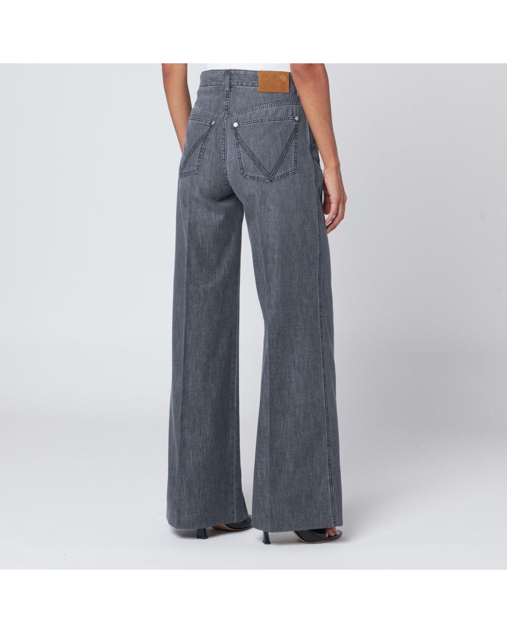 Bottega Veneta Blue Faded Palazzo Jeans