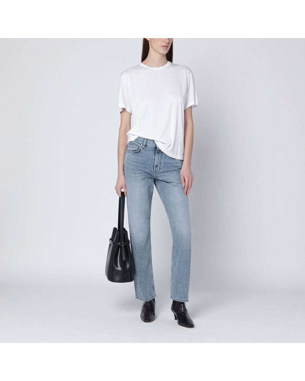 Totême Blue Washed-Effect Jeans