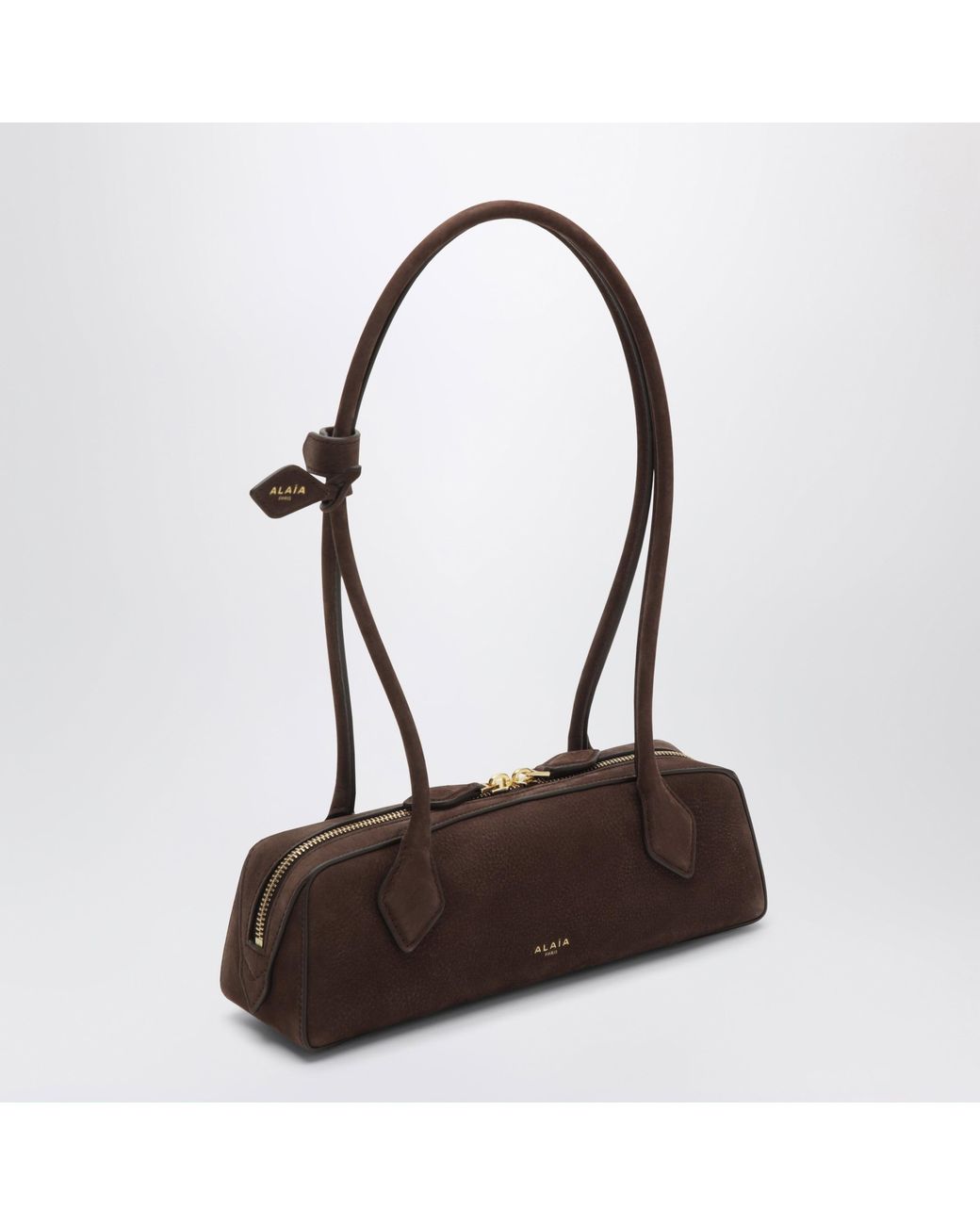 Alaïa Brown Le Teckel Small Nubuck Bag