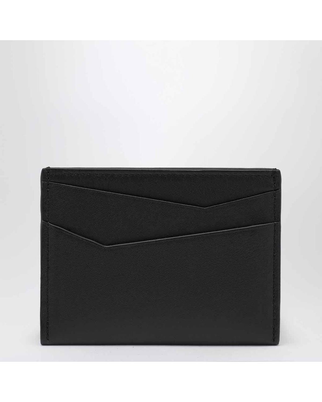 Loewe Black Leather Puzzle Card Holder for men
