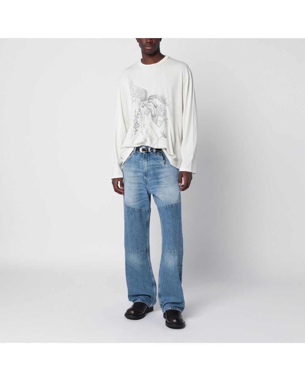 Our Legacy White Box Long-Sleeved Cotton T-Shirt for men
