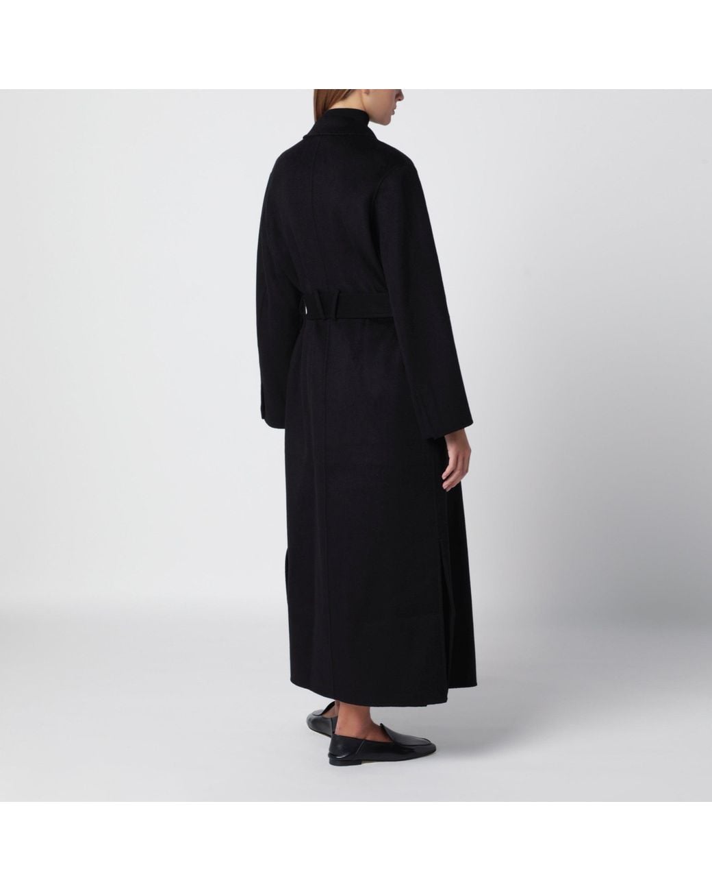 IVY & OAK Black Wool Wrap Coat